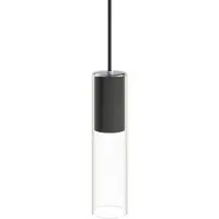Lyora Hanglamp met glas Cylinder zwart