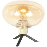Steinhauer Tafellamp Reflexion 2681ME Messing – Amber glas 22 cm