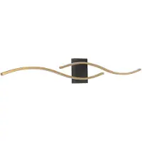 Highlight Design Wandlamp Onda Zwart Met Messing Golf