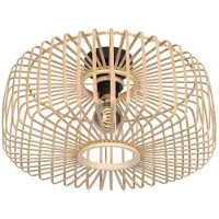 Steinhauer Naturelkleurige plafondlamp Bloeba 4145ZW met bamboe kap Ø 50cm