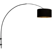 Steinhauer Wandlamp Sparkled Light, dimbaar, zwart, Woon-/ Eetkamer, metaal, Modern, wandlamp