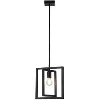 Searchlight Zwarte Hanglamp Plaza Enkel