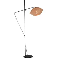Masterlight Verstelbare vloerlamp Bicono met touw kap Ø35cm