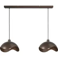 Masterlight Kantoor hanglamp Volta 2x Ø40cm - cacao