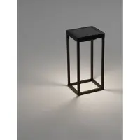 Nova Luce Strakke tafellamp Tegolo antraciet solar