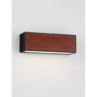 Nova Luce Solar wandlamp Brown zwart met hout
