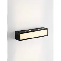 Nova Luce Unieke wandlamp Inga antraciet 30cm