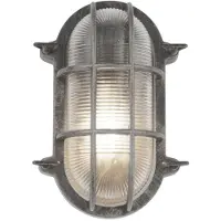 Searchlight Search Light Bulhead Outdoor Black Zilver Wandlamp