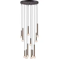Masterlight Led hanglamp Fabro 12-lichts - antiek koper