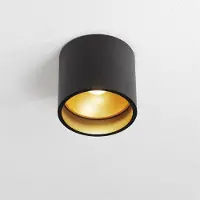 Artdelight Opbouwspot Ormond 1 Lichts LED 2700K Dimbaar Zwart/Mat Goud