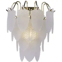 Searchlight Wandlamp Feather 1-lichts goud