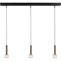 Masterlight 3-lichts hanglamp Fabro led - antiek koper