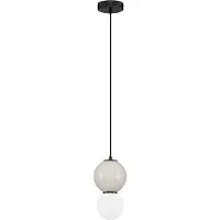 Nova Luce Hanglamp Noesis Ø 15cm licht grijs met wit