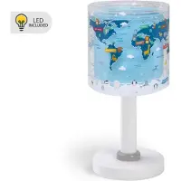 DALBER Kinderkamer Tafellamp Kids World Blauw