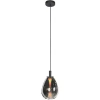 Steinhauer Hanglamp Glimsy 1-lichts zwart Ø 22cm