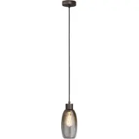 Masterlight Glazen hanglamp Olive Ø 12,5cm - cacao