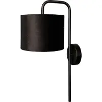 Masterlight Zwarte wandlamp Venus met zwarte lampenkap
