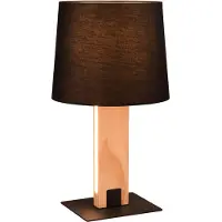 TRIO Tafellamp Rahul design zwart met hout