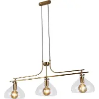 Searchlight 3-lichts hanglamp Margarita goud
