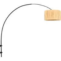 Steinhauer Wandlamp Sparkled Light Zwart Met Strokleurige Kap