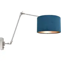 Steinhauer Wand leeslamp Prestige Chic met blauwe kap