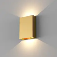 Artdelight Strakke Wandlamp Memphis Warm Goud