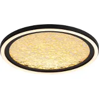 Searchlight Design plafonnière Luna Ø 30cm zwart met goud