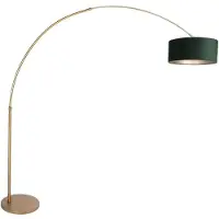 Steinhauer Booglamp Sparkled Light Brons Met Groene Kap Ø 45cm