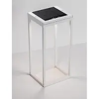 Nova Luce Strakke tafellamp Tegolo wit solar