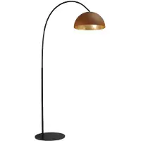 Masterlight Staanlamp Industria 186 roestbruin met goud