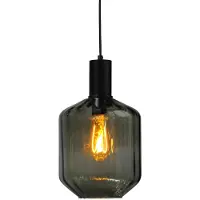 Masterlight Hanglamp zwart Porto met Jagger green glas - Ø 19cm