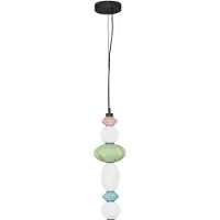 Nova Luce Hanglamp Oneta roze - wit - groen - blauw