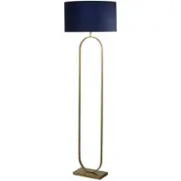 Searchlight Vloerlamp Modish brons met blauwe kap