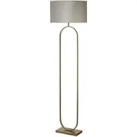 Searchlight Vloerlamp Modish brons met grijze kap