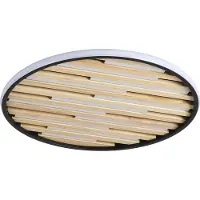 Searchlight Plafonniere Equalise zwart met hout