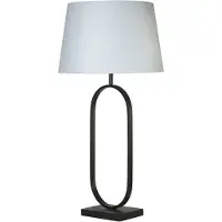 Searchlight Tafellamp Modish zwart met witte kap