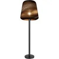 Masterlight Zwarte vloerlamp Carta Moody Ø 54cm Think Paper kap