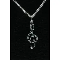 MOOYE ® - Collectie Zilveren Muzieksleutel ketting hanger - 3