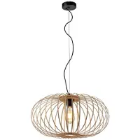 JUST LIGHT Houten hanglamp Racoon Ø 50cm