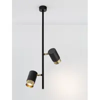 Lyora Plafondlamp Pongo dubbel zwart met goud