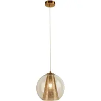 Searchlight Gouden hanglamp Conio met glas