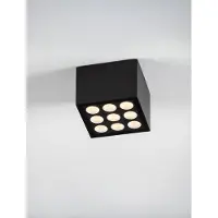 Nova Luce Plafondlamp Jax vierkant 11cm antraciet