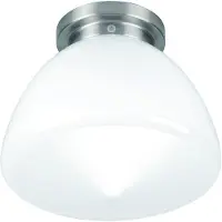 Highlight Nikkel plafondlamp Glasgow met wit glas Ø 30cm