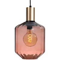 Masterlight Hanglamp goud Porto met Jagger red glas - Ø 19cm