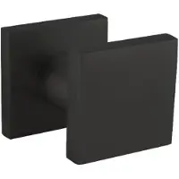 Intersteel Voordeurknop vierkant 60x60mm éénzijdige montage - aluminium/zwart