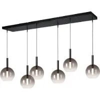 Masterlight 6L hanglamp Ø17cm Lido Ball met smoke-fading glas