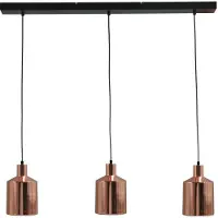 Masterlight Leuke eettafellamp Boris Concepto 3x14 zwart met koperbruin