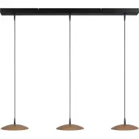Masterlight 3-lichts hanglamp Scala zwart met goud Ø 20cm