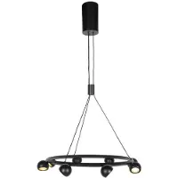 Steinhauer 8-lichts hanglamp Marcadore rond zwart