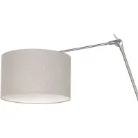 Steinhauer Wand Leeslamp Prestige Chic RVS met 30cm taupe lampenkap